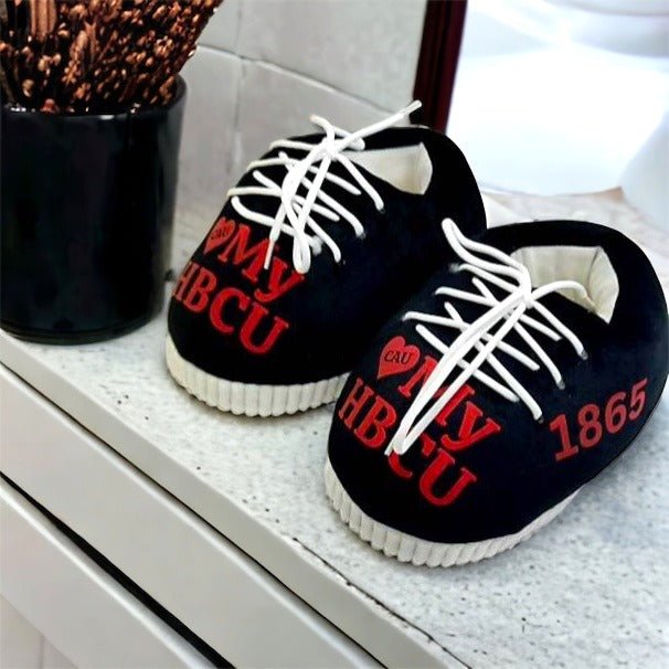 HBCU Inspired Puffy Snug Slippers - Clark Atlanta University - NouriTress Hair Products