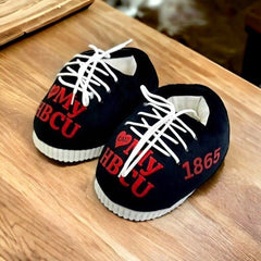 HBCU Inspired Puffy Snug Slippers - Clark Atlanta University - NouriTress Hair Products