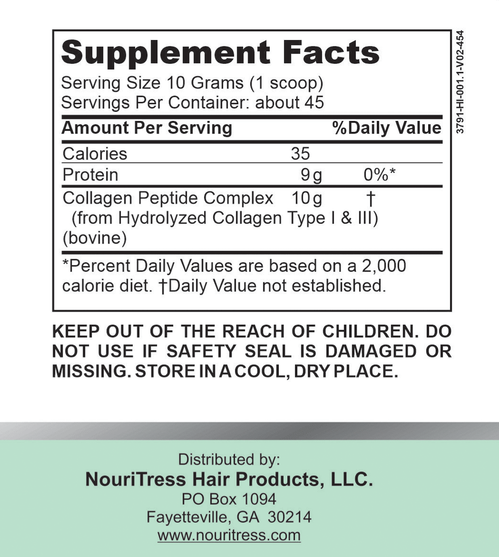 Hydrolyzed Collagen Peptide Powder - NouriTress Hair Products