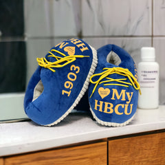 HBCU Inspired Puffy Snug Slippers - Albany State