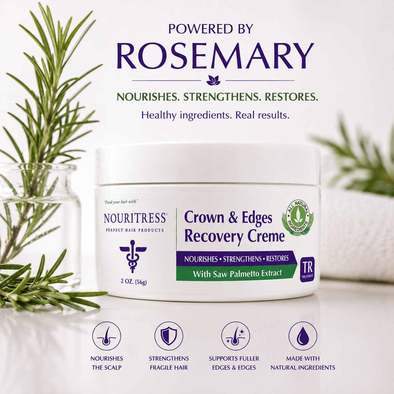 NouriTress Crown & Edges Recovery Crème - NouriTress Hair Products