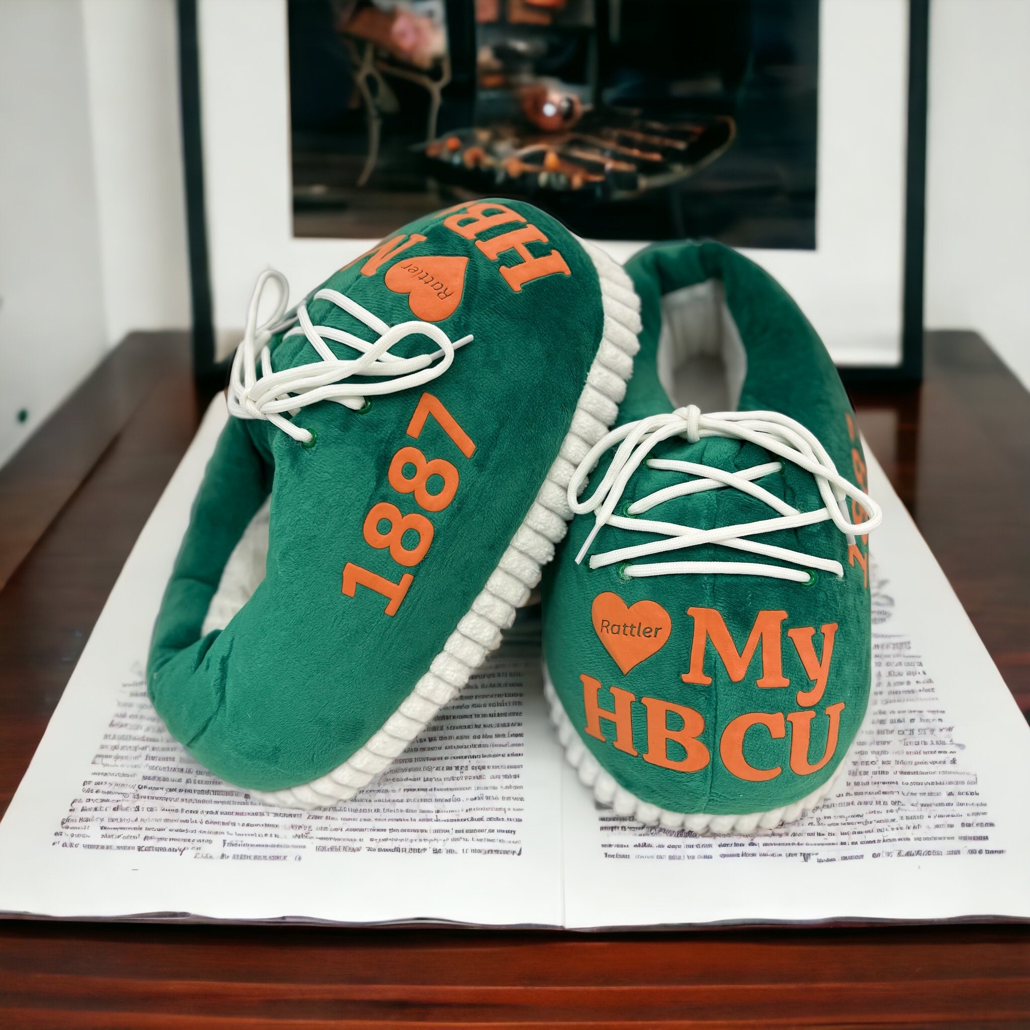 HBCU Inspired Puffy Snug Slippers - FAMU