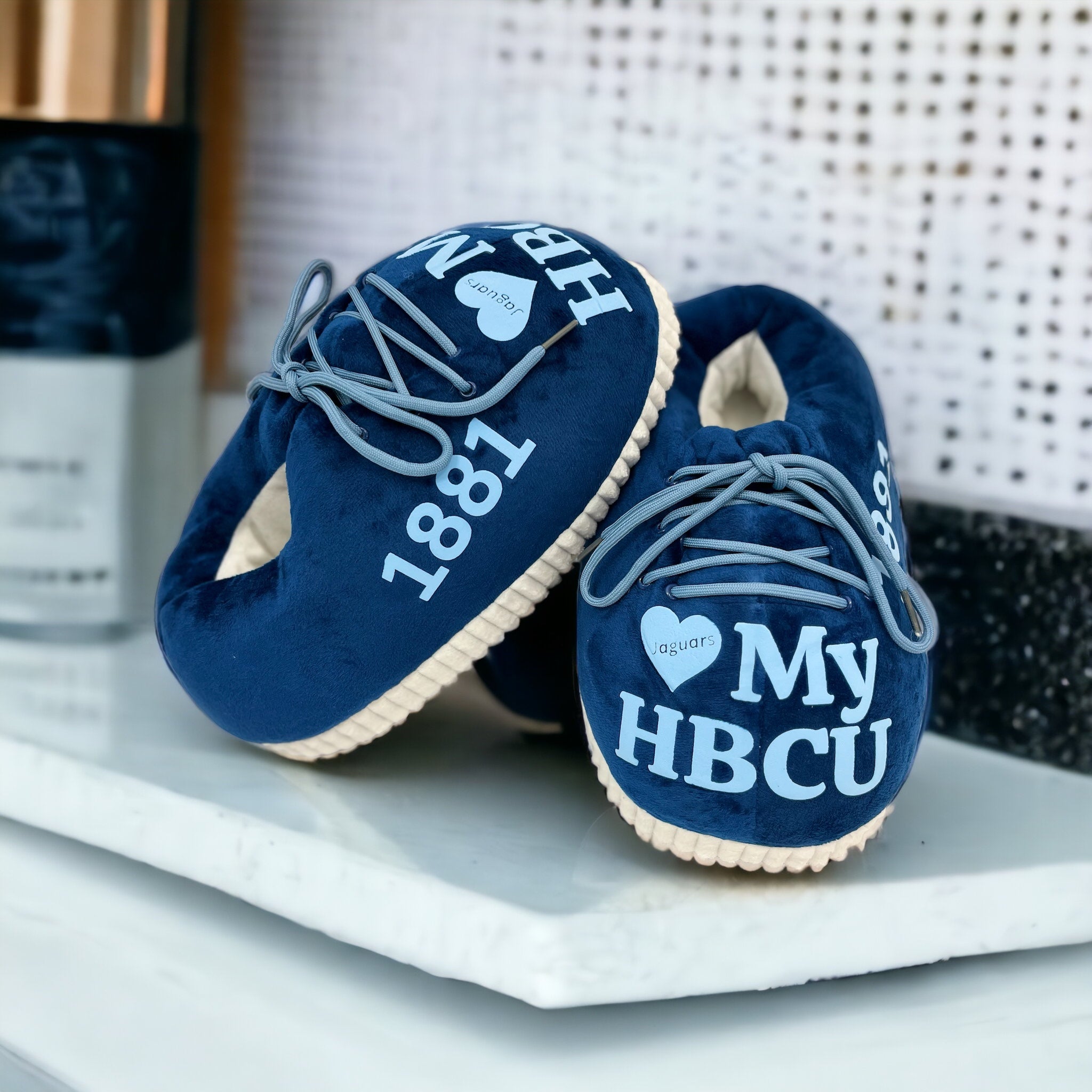 HBCU Inspired Puffy Snug Slippers - Spelman
