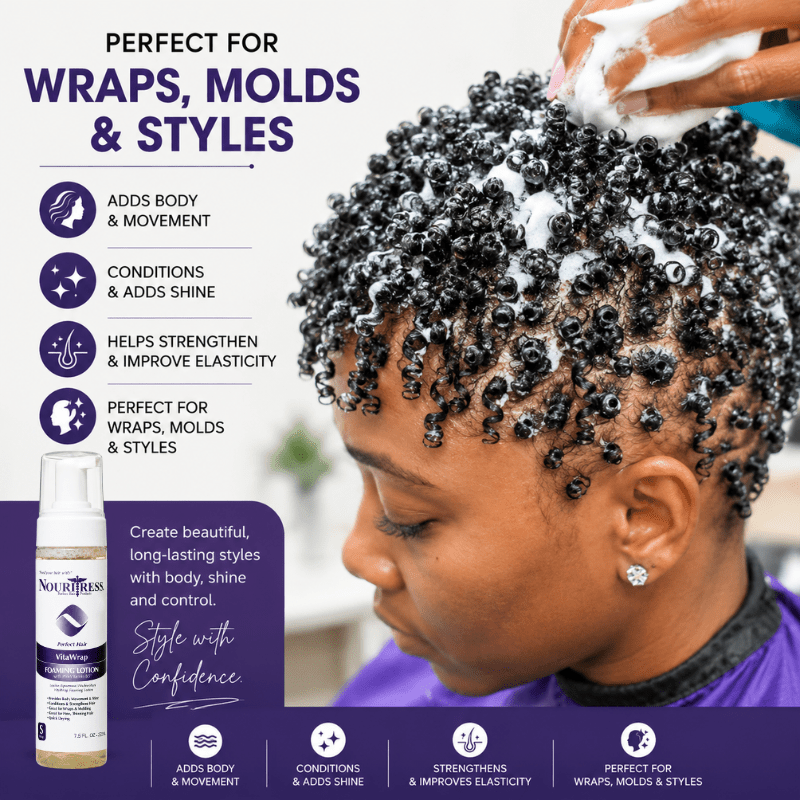 VitaWrap Foaming Lotion w/ProVitamin B5 - 8oz. - NouriTress Hair Products