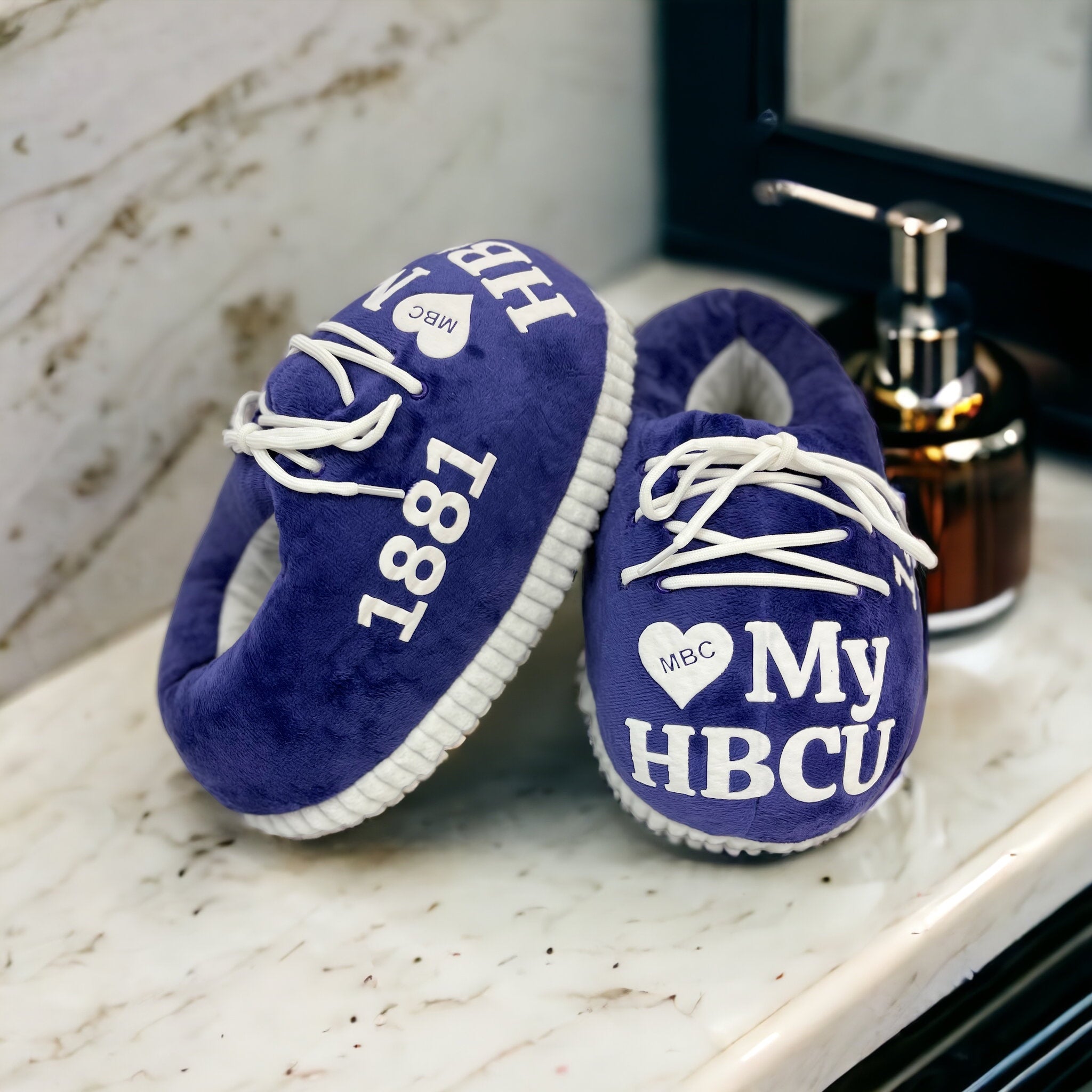 HBCU Inspired Puffy Snug Slippers - Morris Brown